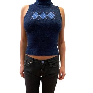 🦋 Sparkly Blue Sleevless Turtleneck 🦋